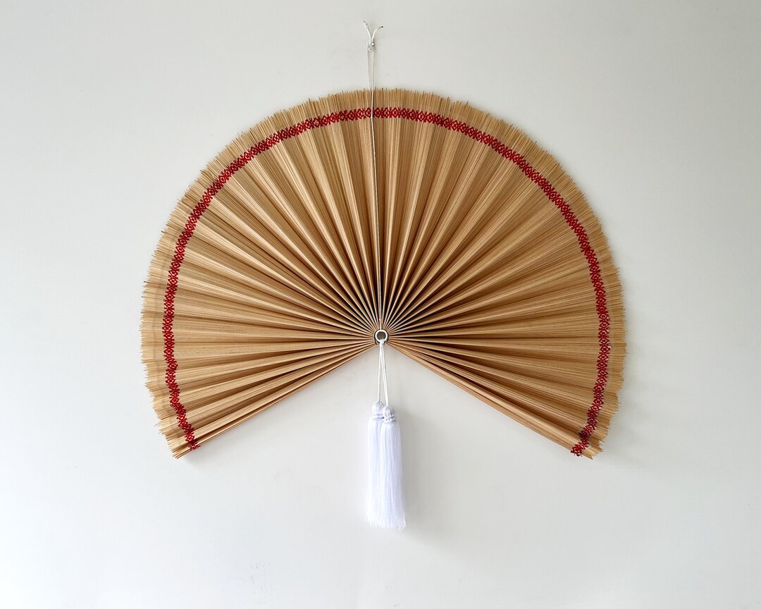 Bamboo Wall Fan Bamboo Decorative Fans Handcrafted Bamboo Etsy