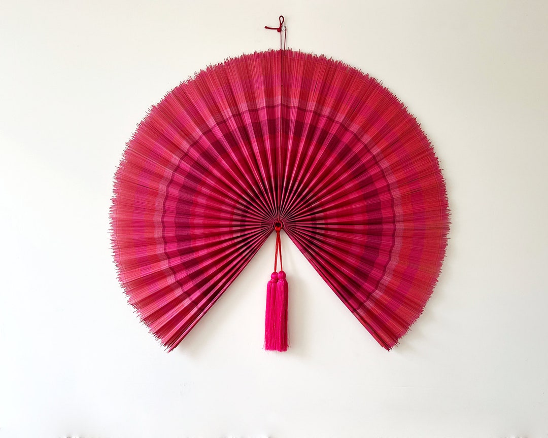 Bamboo Wall Fan Bamboo Decorative Fans Handcrafted Bamboo Etsy