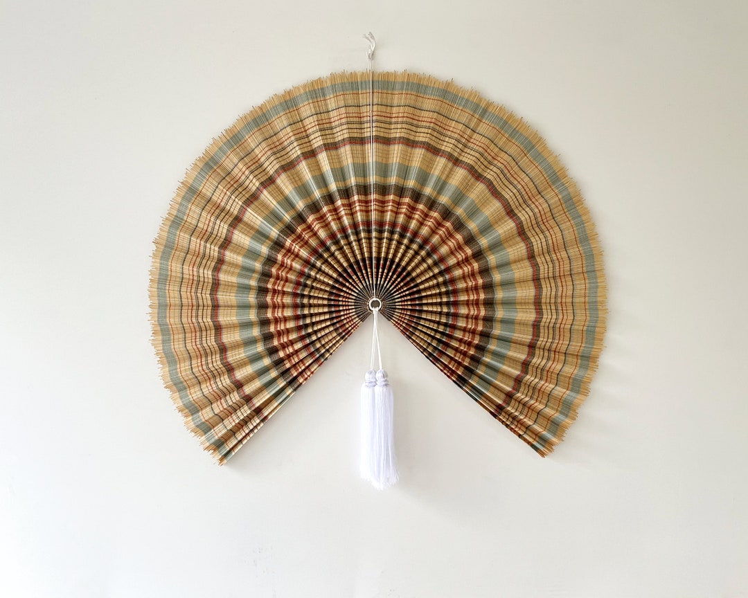 Bamboo Wall Fan Bamboo Decorative Fans Handcrafted Bamboo Etsy