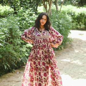 Hand Block Printed Dress| Block print dress| Summer Dress| Fall dress| Gifts for her| Cotton dress| Handmade| Made in India
