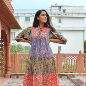 Hand Block Printed Dress Summer Dress Handmade Cotton - Etsy India