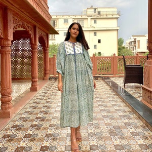 Hand Block Printed Dress| Block print dress| Summer Dress| Handmade| Cotton Dress