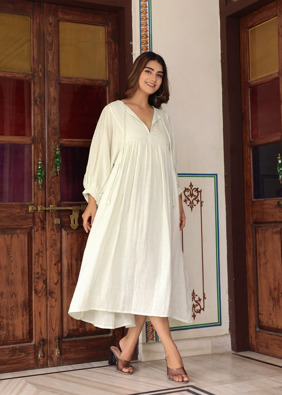 Large size cotton clearance dresses