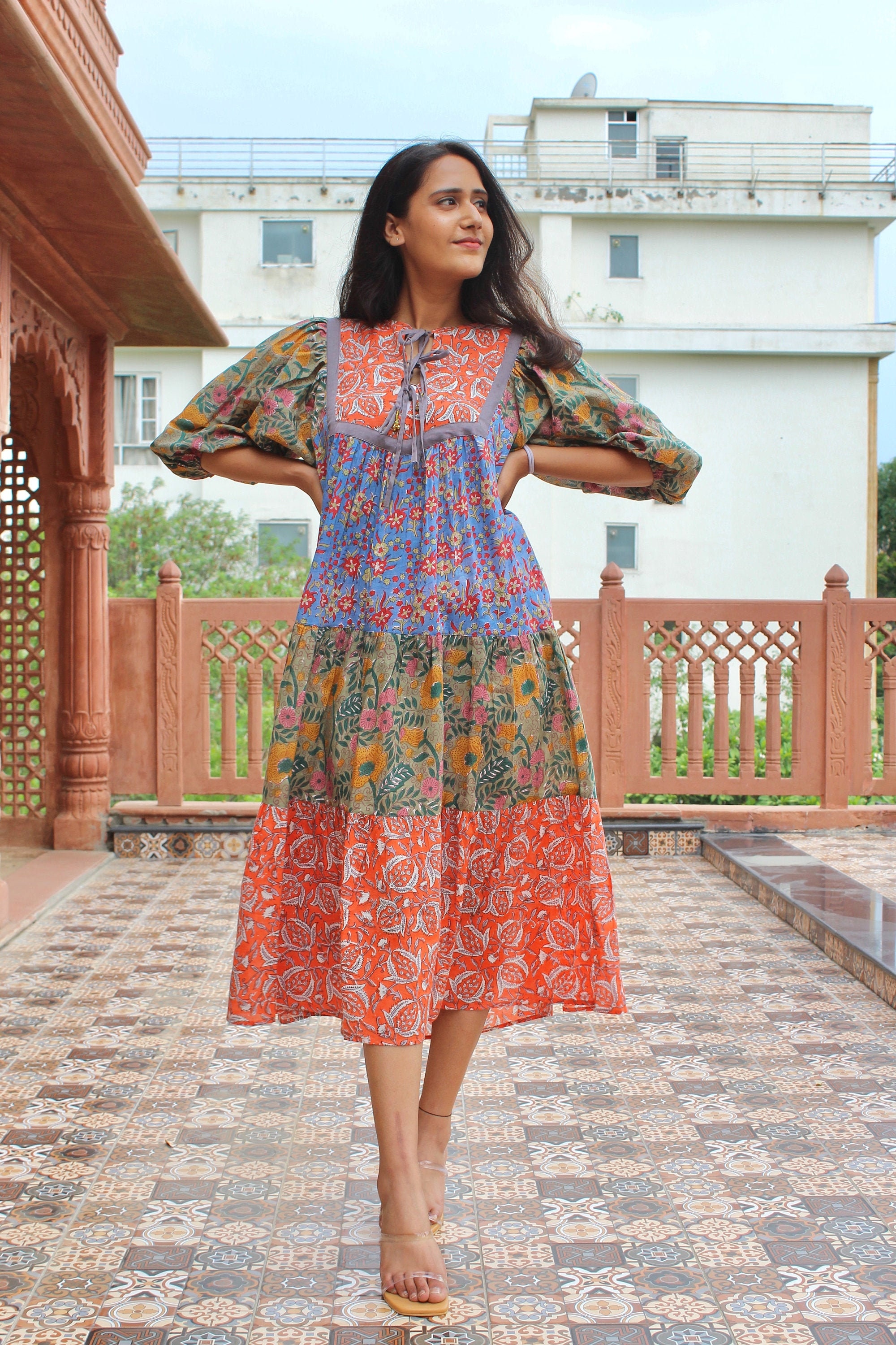 Hand Block Printed dress| Summer Dress| Handmade| Cotton Dress| Vinta…