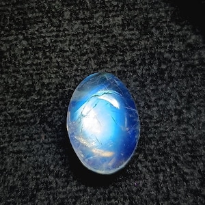 Blue Flash 10x14mm Natural Rainbow Moonstone /Oval Blue Fire Cabochon/Loose Gemstone/Jewelry Making