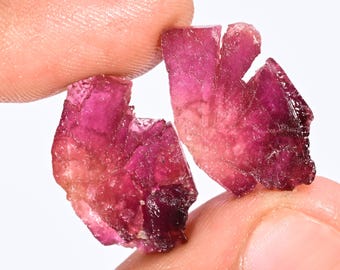 Natural Tourmaline Rough Loose Gemstone Pair Gemstones For Jewelry Making 20X14X4 MM 18.20 Cts