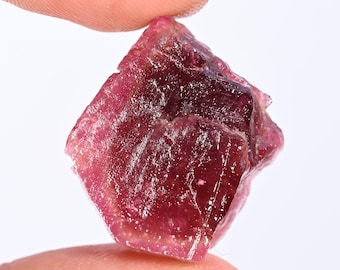 Raw Watermelon Tourmaline Gemstone: 38.90 ct Rough Stone for Jewelry