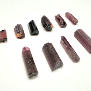 Raw Tourmaline Pencil Gemstone Lot: Natural Rough Sticks for Jewelry Making