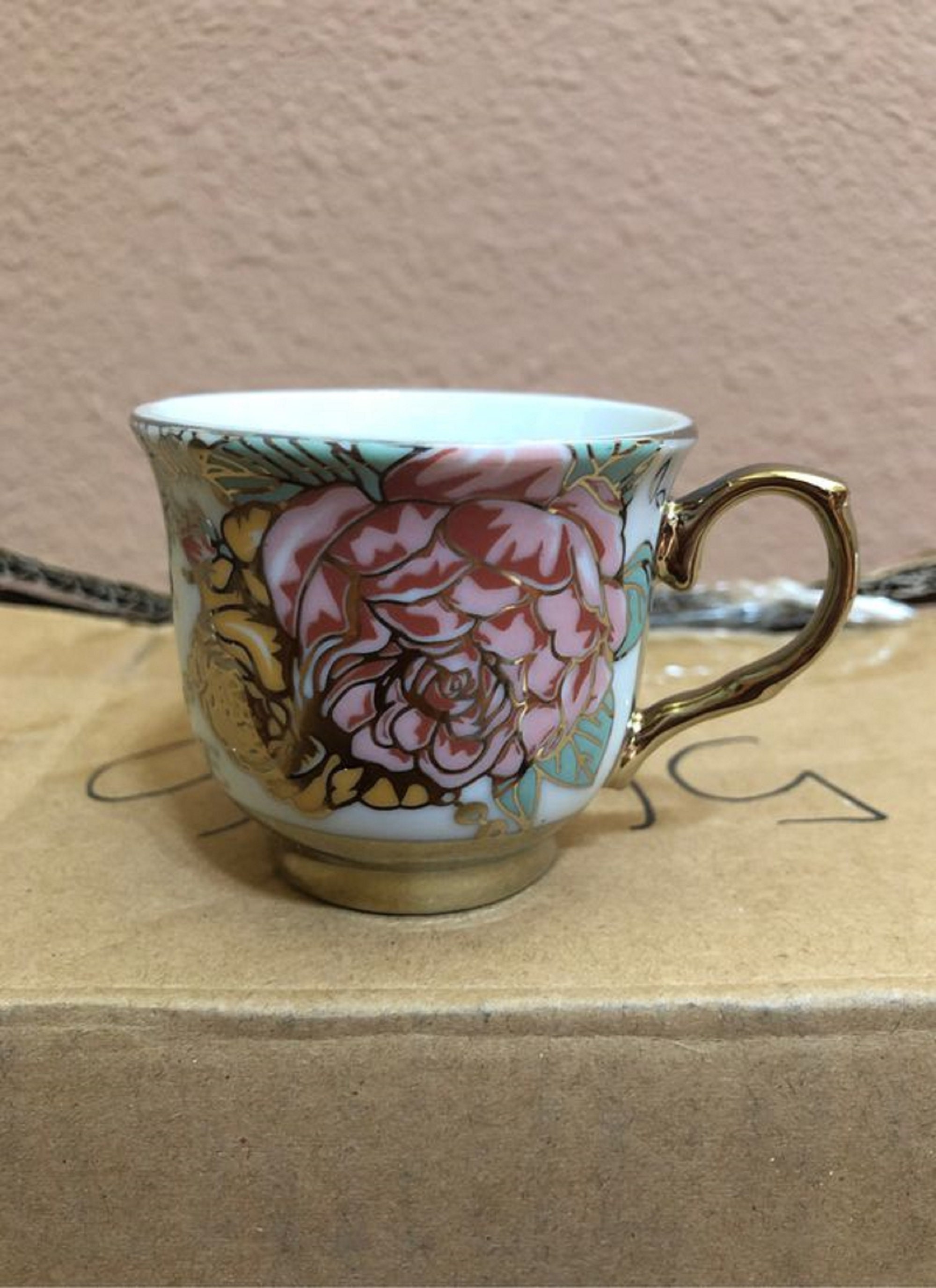 European Ceramic Tea Coffee Set Porcelain Tea Set Flower Painting