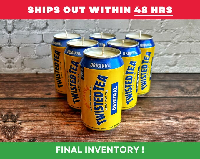 Twisted Tea Candle, Iced Tea Candle, Beer Can Candle, Indie Room Decor