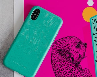iPhone XR Case - Compostable and Biodegradable Eco Friendly Wheat Straw - Mint Green