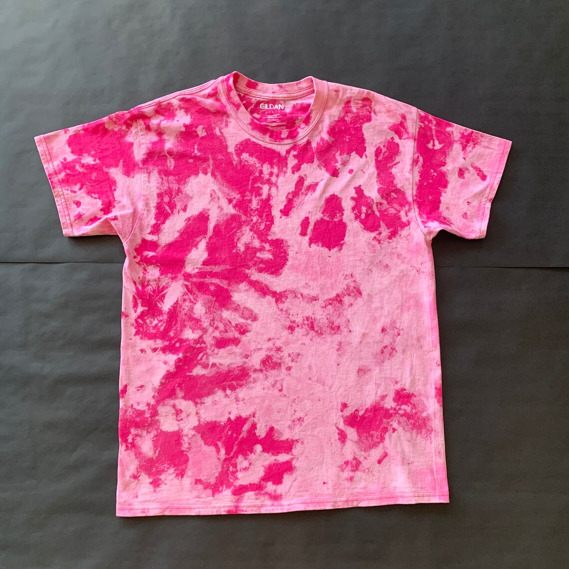 Bright Pink Bleach Dyed Unisex Tshirts Etsy