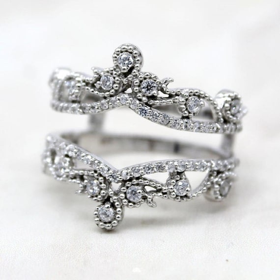 Enhancer Ring Engagement Enhancer Guard Ring Wedding Etsy
