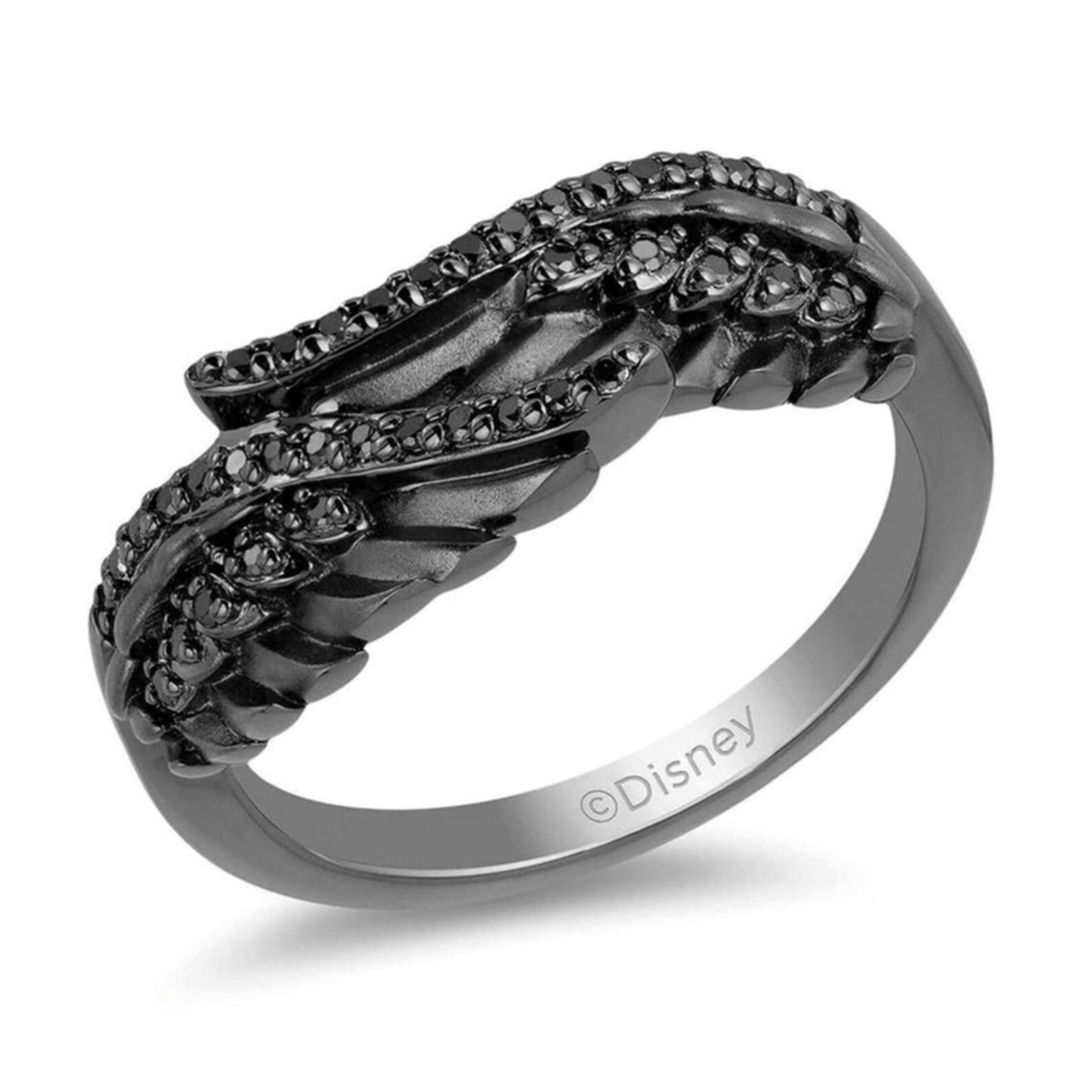 Enchanted Disney Villains Maleficent Ring 2 CT Round Butterfly Etsy