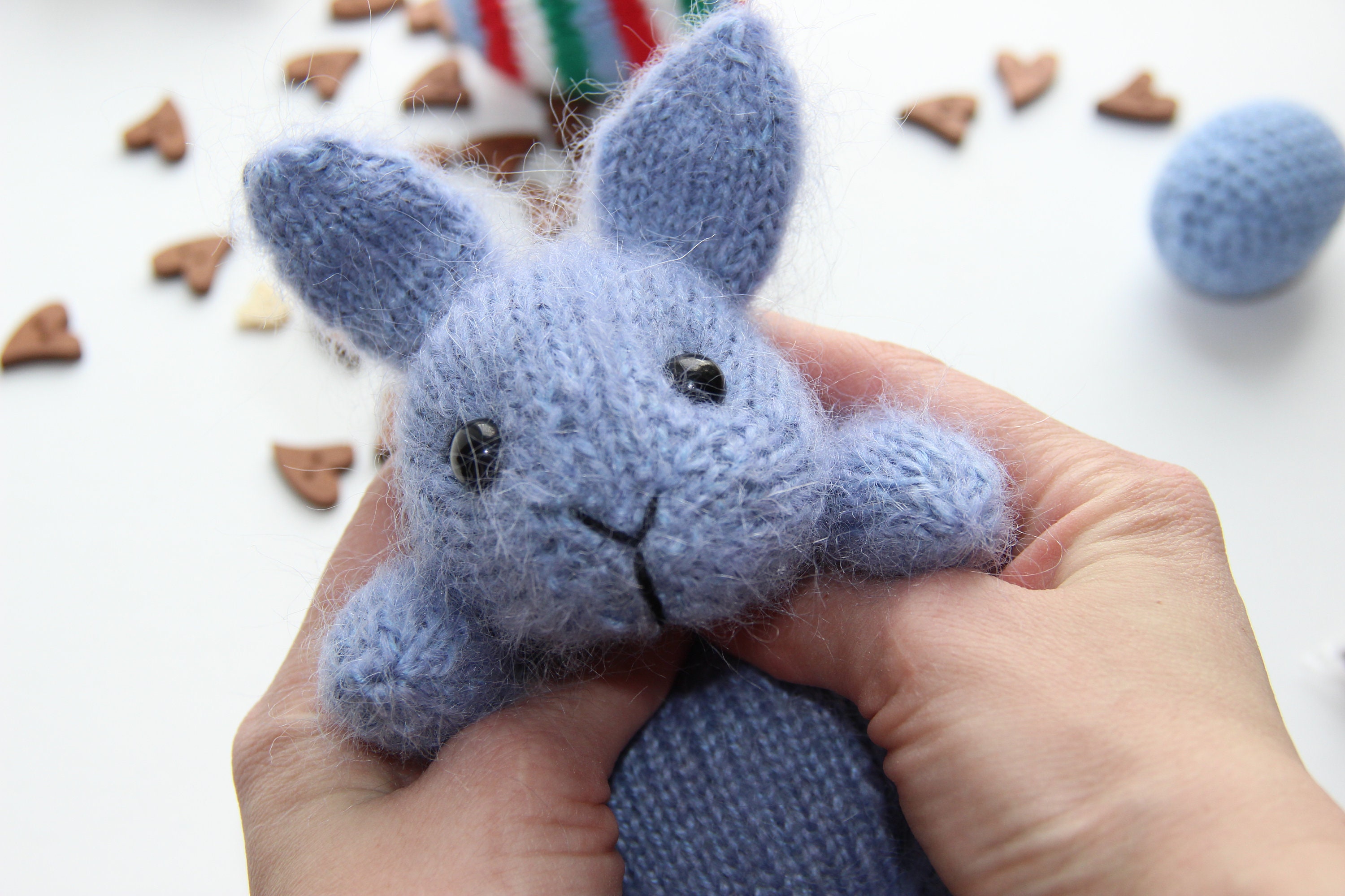 Baby Bunny rabbit toy knitting pattern realistic stuffed | Etsy