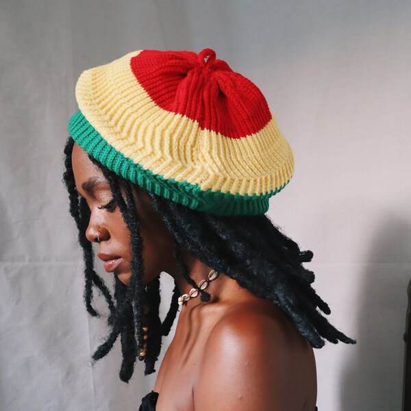 Rasta Hat Beanie Winter Hat Men Women Beanie Knit Crochet Headwrap Crochet Cap Dreadlocs Dread LocsFestival Clothing Boho Bohemian Clothes