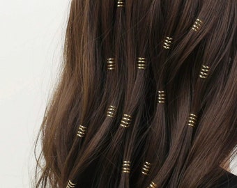 Gold Hair Rings Hippie Braid Jewelry for Hair Viking Braids