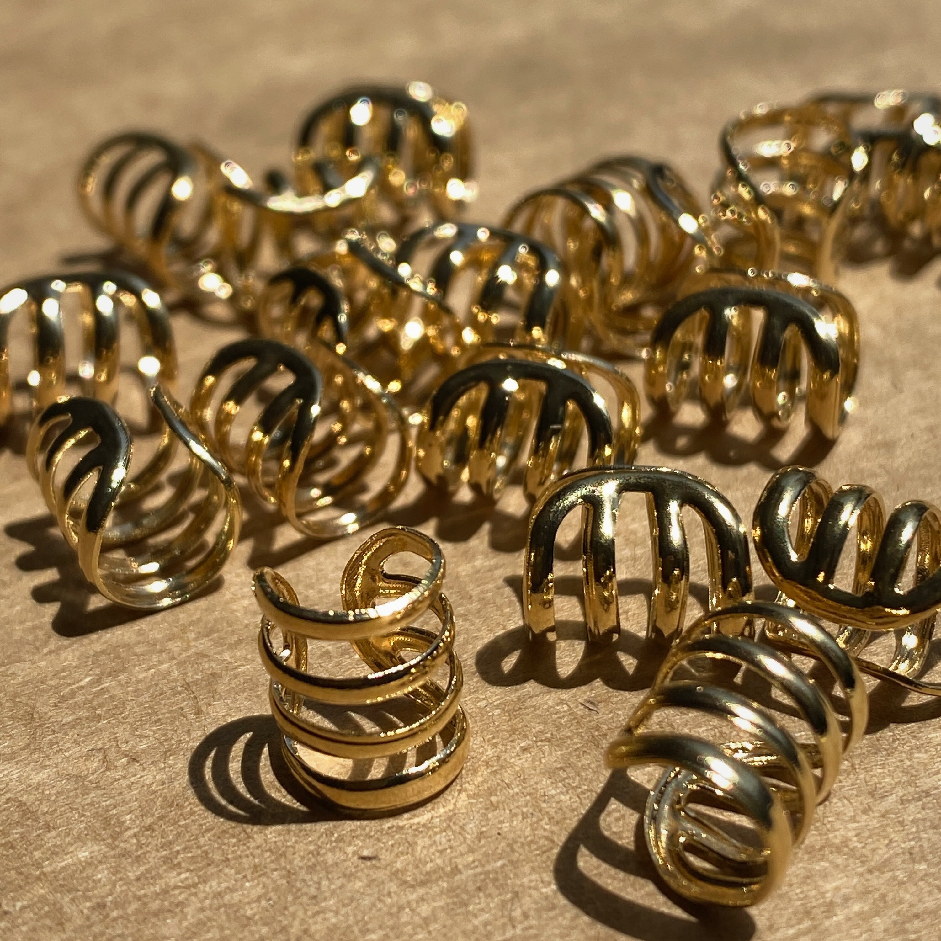 Gold best sale hair rings