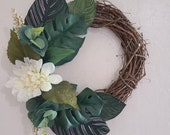 Grapevine wreath Monstera plant wreath plant wreath leaf wreath greenery wreath flower wreath floral arrangements wreath everyday