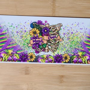 UV DTF Mardi gras  cup wrap,16 oz cup wrap. ready to apply,ready to apply, ready to ship, spring cup wrap, gift