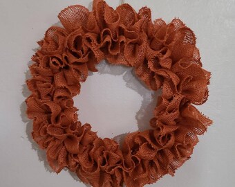 Porte d'automne/couronne pour porte d'entrée/couronne de toile de jute rustique/couronne de tous les jours/couronne de toile de jute orange/couronne d'automne/accroche-porte d'automne/couronne de tous les jours