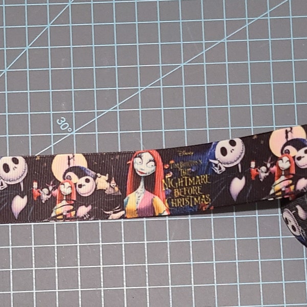 Nightmare before christmas Halloween jack skellington ribbon, 1.5 inch ribbon, scary Halloween ribbon