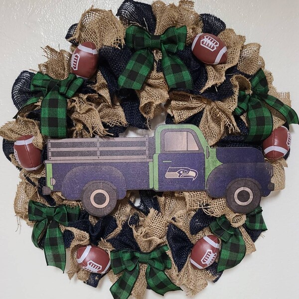 Seahawks Door Wreath Etsy