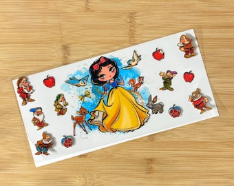 Princess with animals  cup wrap UV DTF cup wrap, 16 oz cup wrap, ready to apply, spring cup wrap, DIY gift