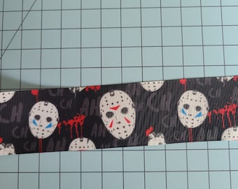 Ruban masque effrayant Halloween, ruban masque jason. Ruban de 1,5 pouce, ruban d'Halloween