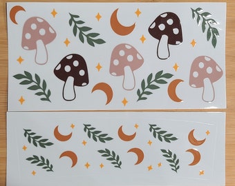 Emballage pour verres aux champignons rétro, prêt à poser de 40 oz.