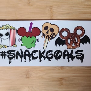 Snack goals Halloween cup wrap UV DTF cup wrap,16 oz cup wrap.ready to apply,fall cup wrap,gift
