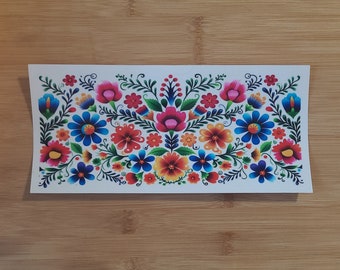 Papier d'emballage UV DTF fleurs d'été, papier d'emballage de 16 oz. prêt à poser, prêt à l'emploi, prêt à expédier, emballage de tasse de fruits, emballage de tasse de fleurs, emballage d'été