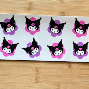 UV DTF kawaii bunny cup wrap ready to apply 16 oz cup wrap,flower cup wrap, ready to apply