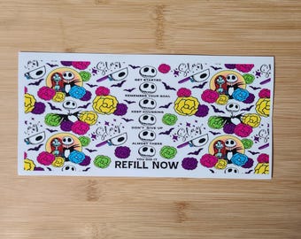 Emballage de gobelet d'Halloween de Noël UV DTF, emballage de gobelet de 16 oz, prêt à appliquer, emballage de gobelet joyeux Noël, cadeau bricolage