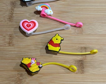 Ours, chaton, décoration de paille arc-en-ciel, cadeau de Saint-Valentin