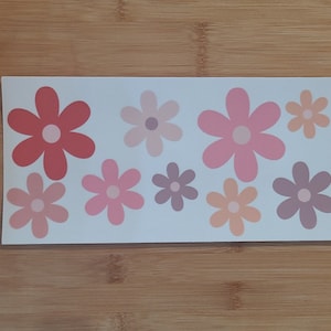 UV DTF retro flower cup wrap,16 oz cup wrap. ready to apply,ready to use, ready to ship, fruit cup wrap, flower cup wrap, summer cup wrap