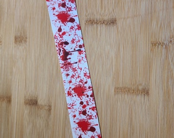 Ruban d'éclaboussures de sang 7/8 pouces, ruban d'Halloween, ruban d'éclaboussures de sang