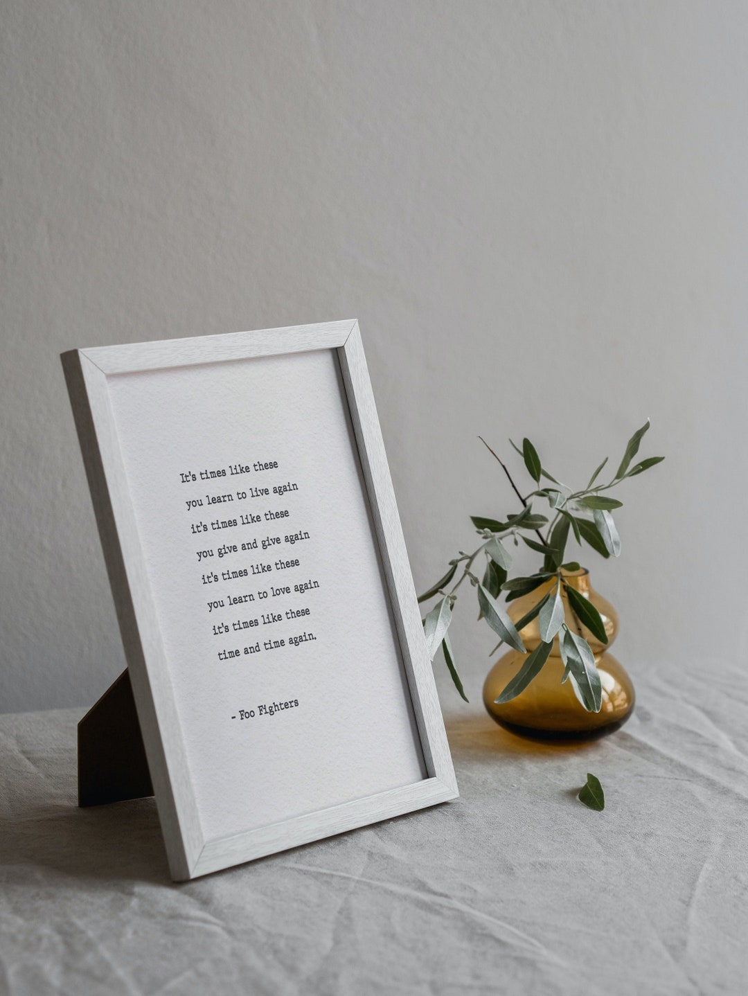 Foo Fighters Times Like These Lyrics Printable Poster Foo Etsy