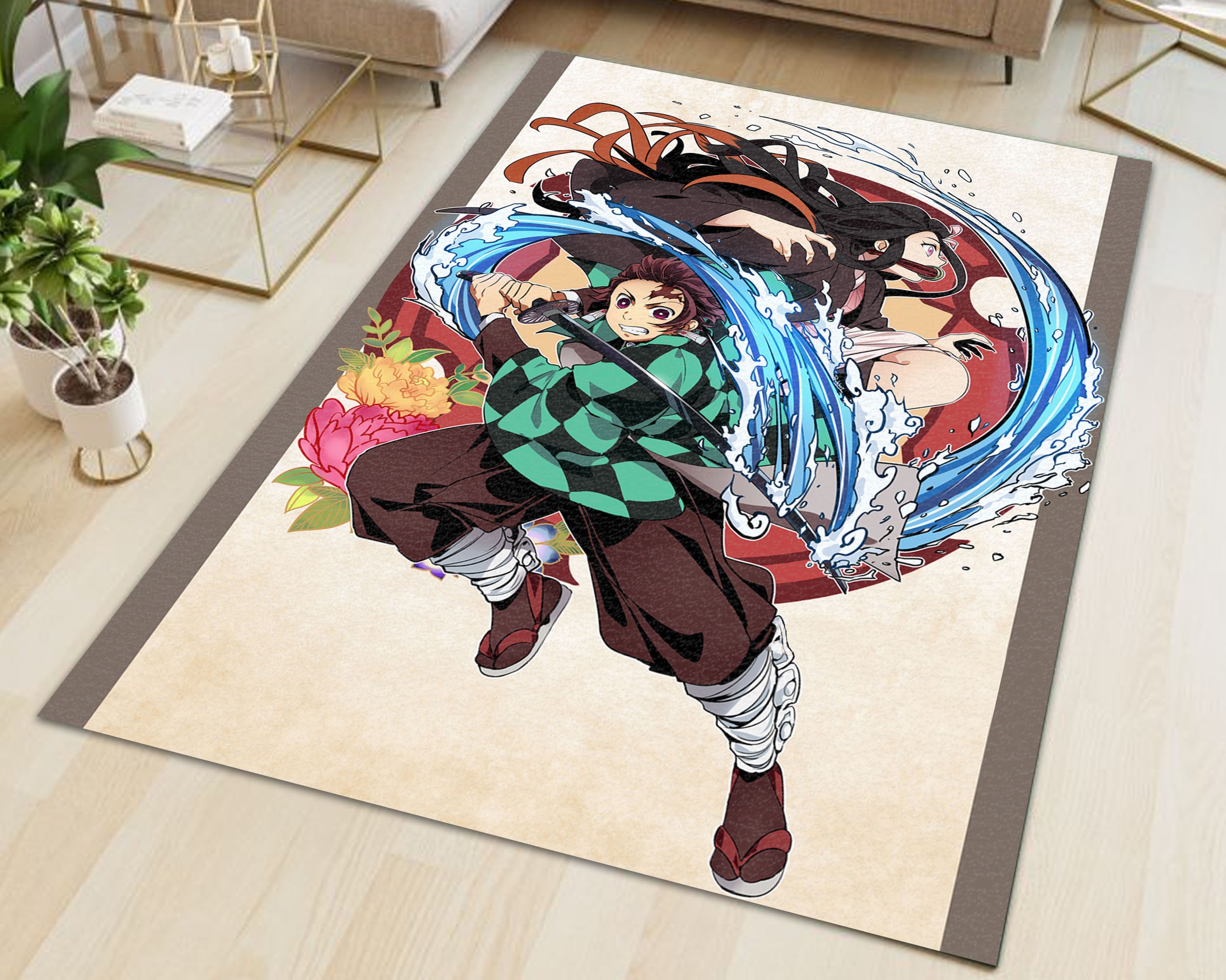 Japanese Anime Manga Area Soft Rugs For Living Room Anime Etsy