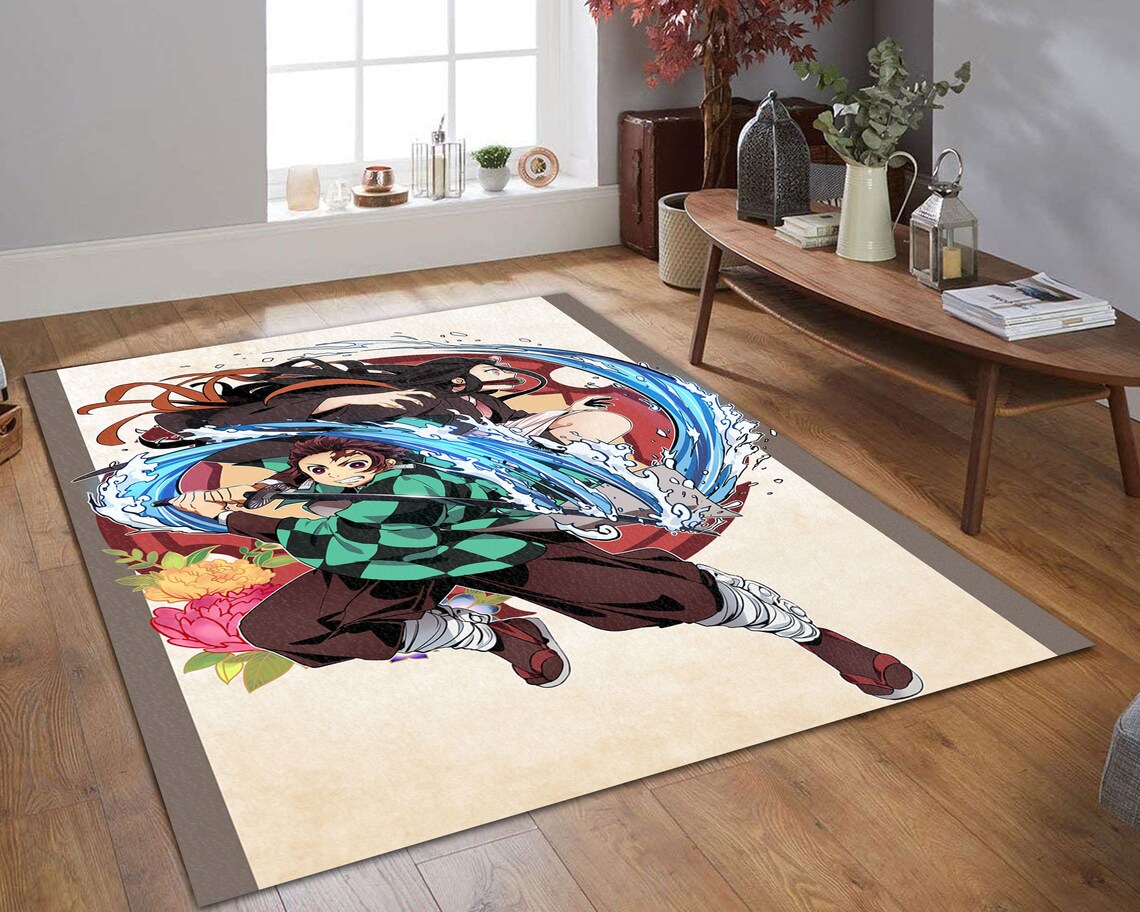 Japanese Anime Manga Area Soft Rugs For Living Room Anime | Etsy