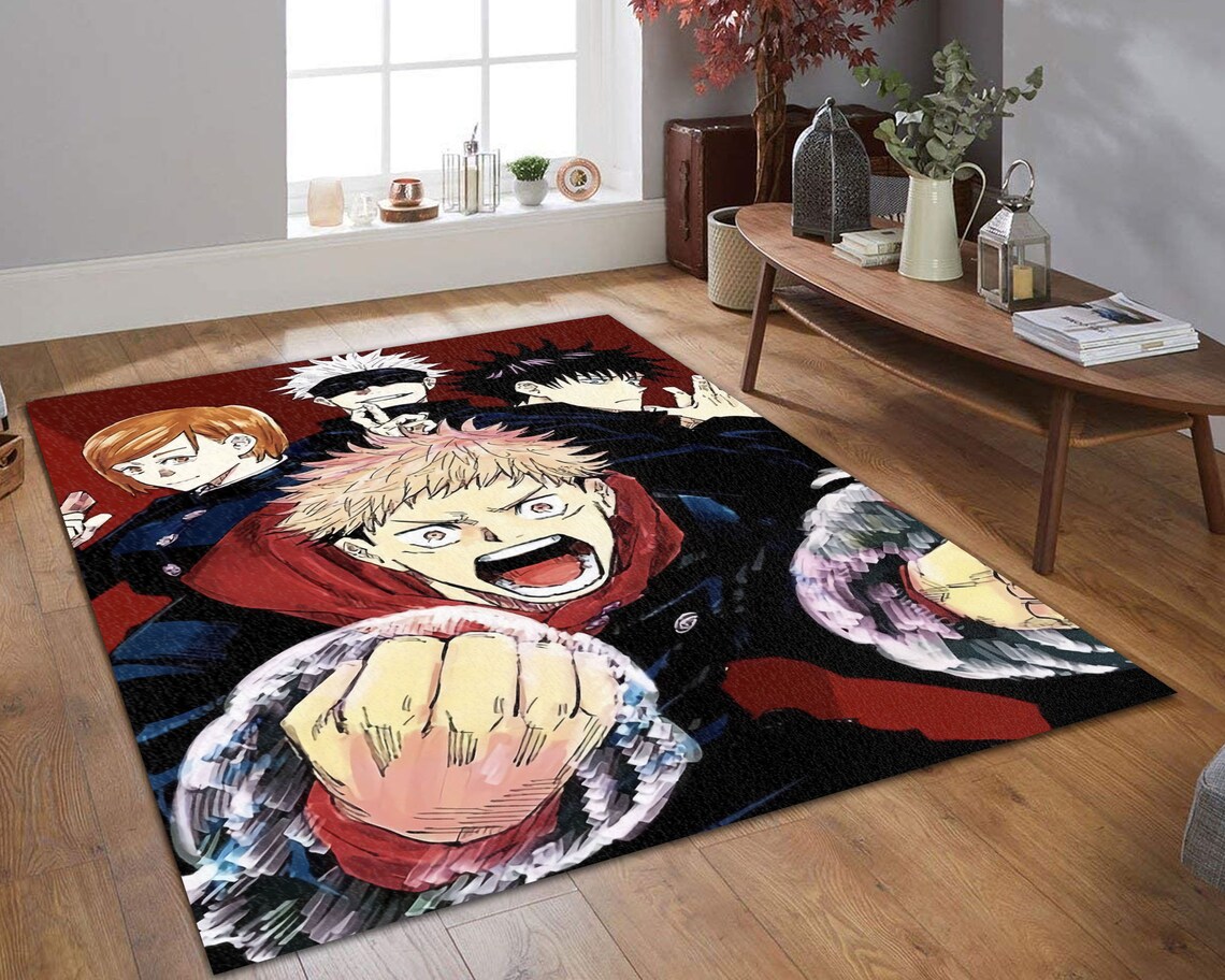 Jujutsu Kaisen Japanese Anime Manga Area Soft Rugs For Living | Etsy