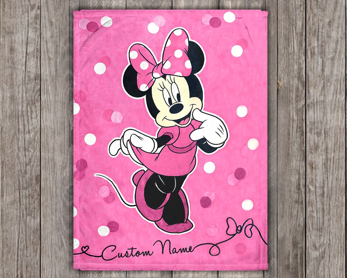 Personalized Disney Minnie Mouse Baby Blanket Minnie Mouse Etsy