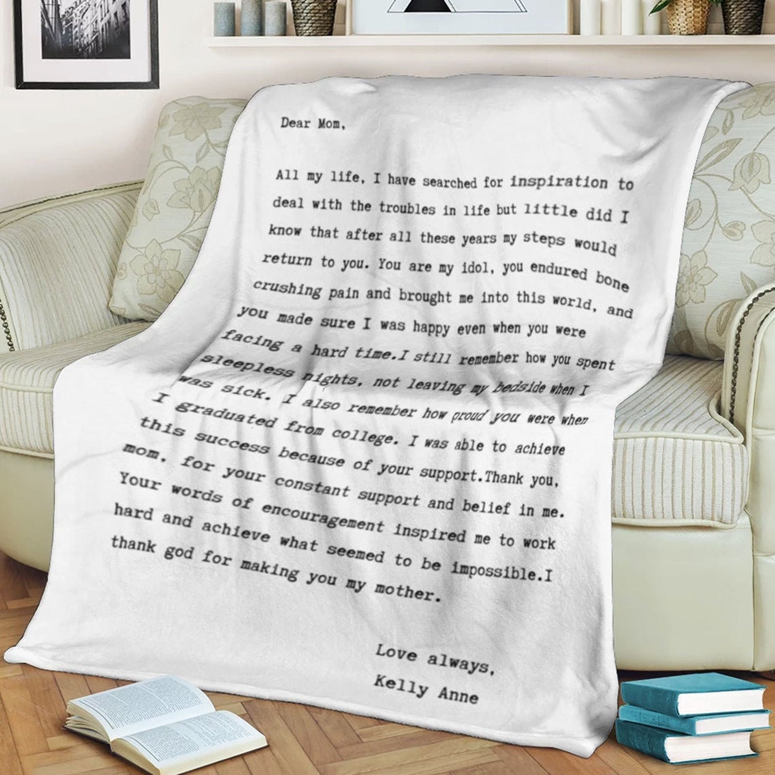 Letter Blanket Custom Blanket Personalized Blanket Etsy