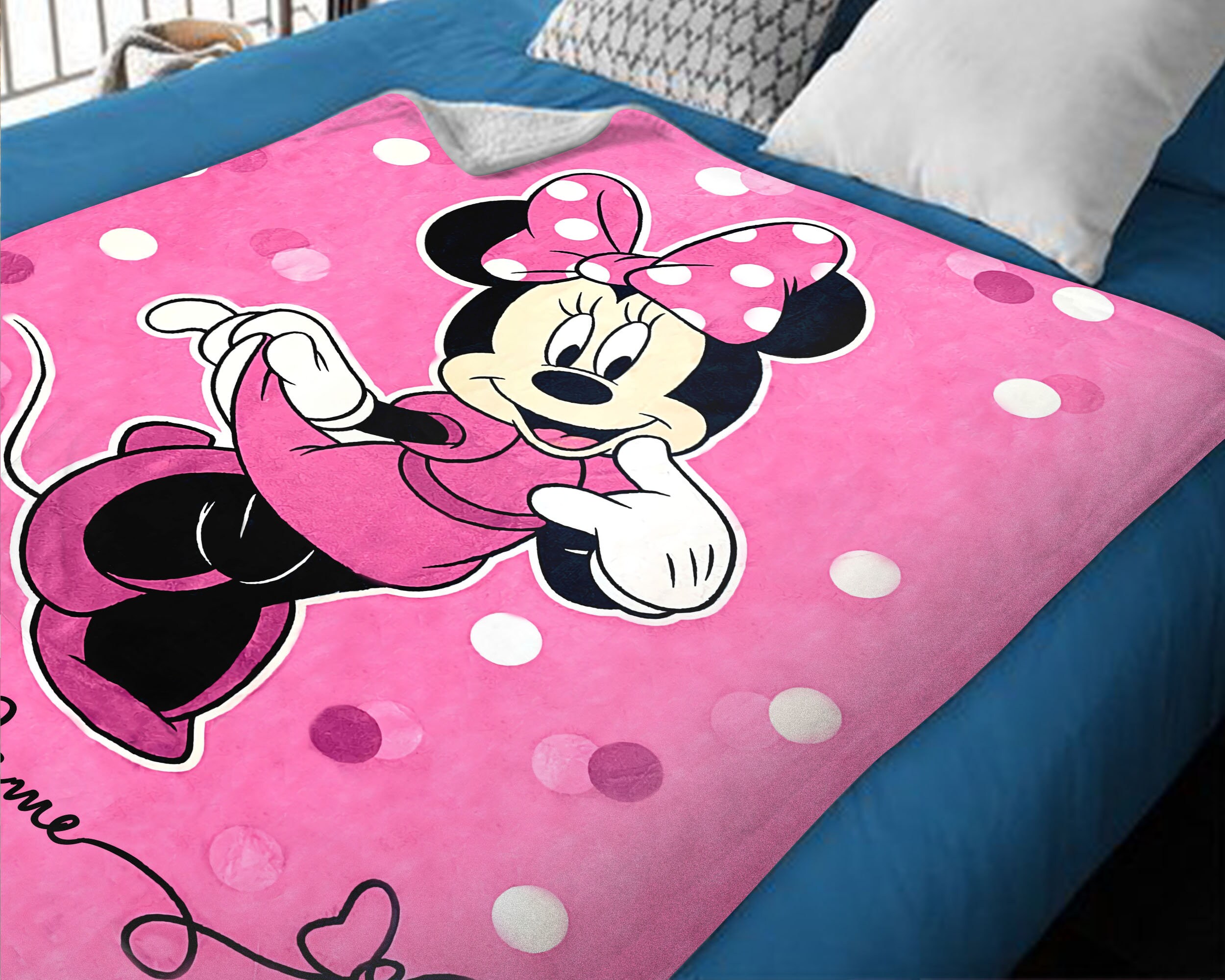 Personalized Disney Minnie Mouse Baby Blanket Minnie Mouse Etsy