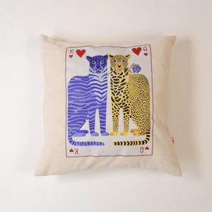 Galia Tasarim - Housse de coussin King & Queen Jungle Love 45 x 45 cm