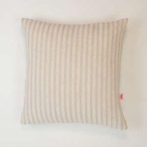 Galia Tasarim - Beige Striped Cushion Cover 45x45 cm