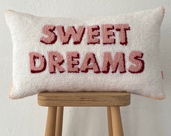 Galia Tasarim - "Sweet Dreams" Punch Needle Sleep Pillow Cover