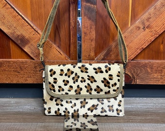 small leopard print purse