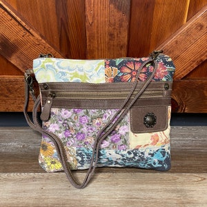 Piccolo small Crossbody Upcycled Canvas Purse