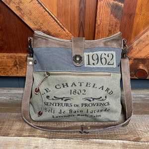 Psychedelic Gray Shoulder Bag | upcycled | Vintage Look| Purse